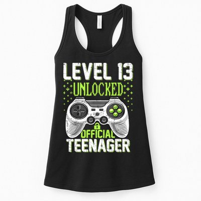 13th Birthday Level 13 Unlocked Funny Teenager Game Womens Tank Top