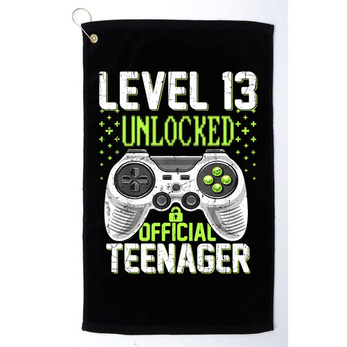 13th Birthday Level 13 Unlocked Funny Teenager Game Golf Towel