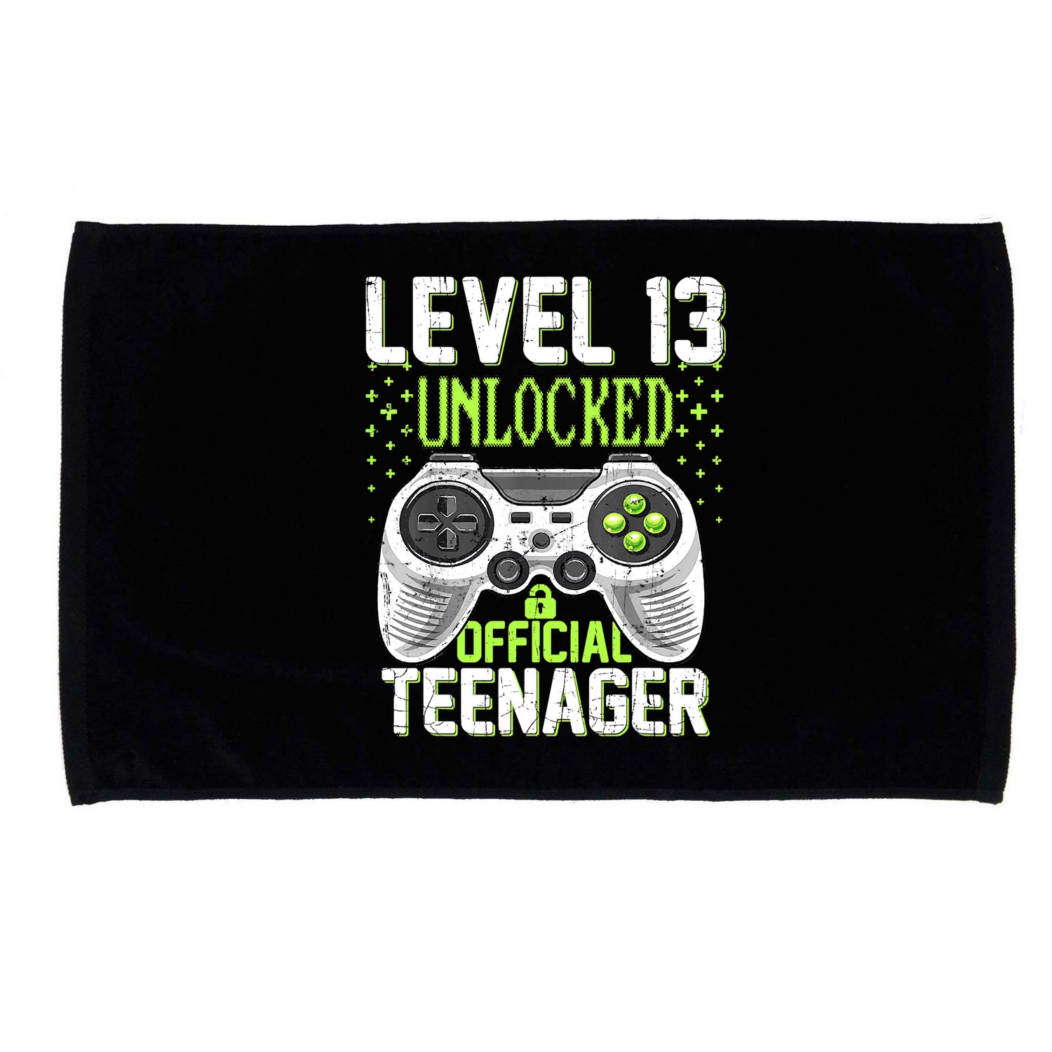 13th Birthday Level 13 Unlocked Funny Teenager Game Microfiber Hand Towel