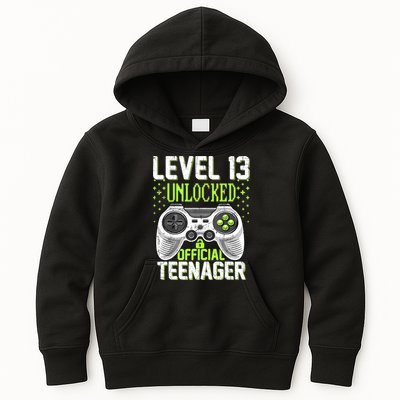 13th Birthday Level 13 Unlocked Funny Teenager Game Kids Hoodie