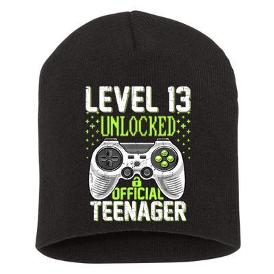 13th Birthday Level 13 Unlocked Funny Teenager Game Short Acrylic Beanie
