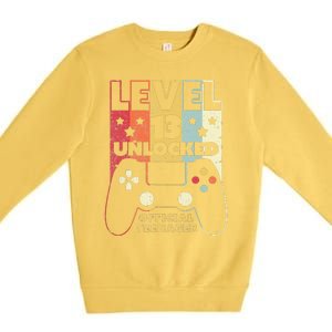 13th Birthday . Level 13 Unlocked, Nager Premium Crewneck Sweatshirt