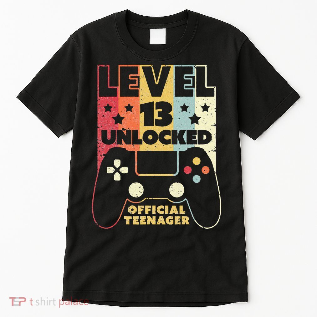 13th Birthday . Level 13 Unlocked, Nager Tall T-Shirt