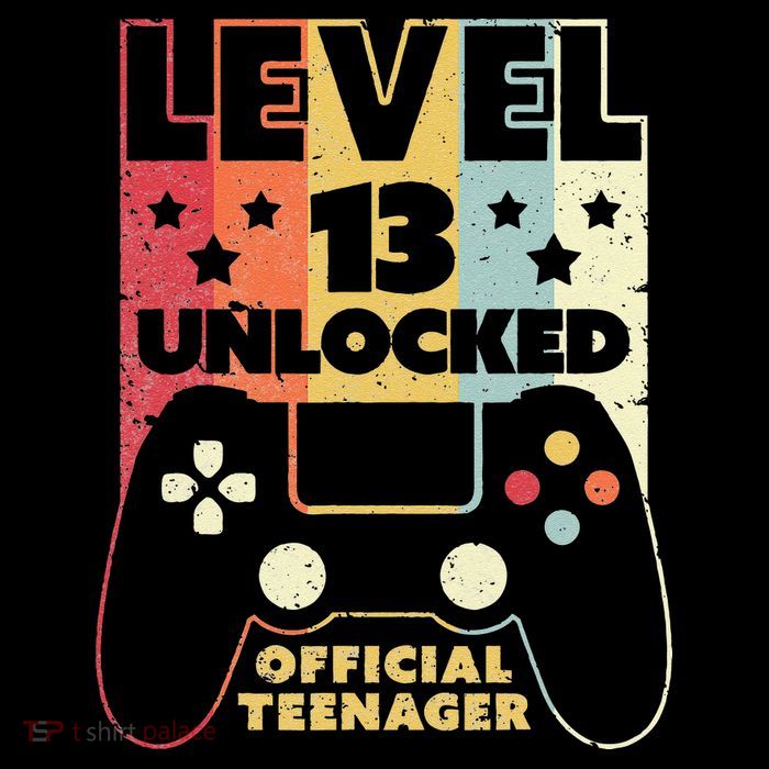 13th Birthday . Level 13 Unlocked, Nager 7-Panel Snapback Hat