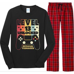 13th Birthday . Level 13 Unlocked, Nager Long Sleeve Pajama Set