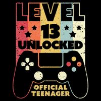 13th Birthday . Level 13 Unlocked, Nager Bag