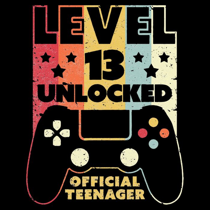 13th Birthday . Level 13 Unlocked, Nager Bag