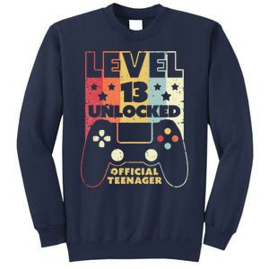 13th Birthday . Level 13 Unlocked, Nager Sweatshirt