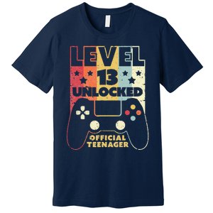 13th Birthday . Level 13 Unlocked, Nager Premium T-Shirt