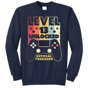 13th Birthday . Level 13 Unlocked, Nager Tall Sweatshirt