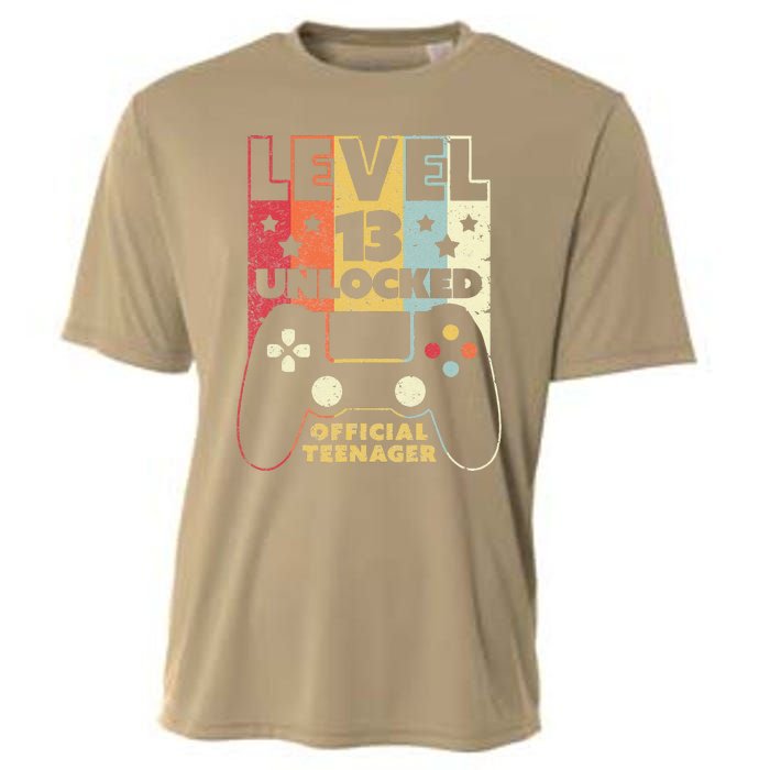 13th Birthday . Level 13 Unlocked, Nager Cooling Performance Crew T-Shirt