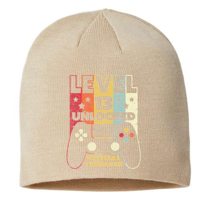 13th Birthday . Level 13 Unlocked, Nager Sustainable Beanie