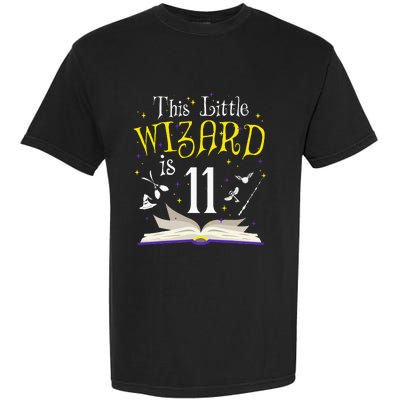 11th Bday Magic Wizard 11 Year Old Birthday Matching Family Garment-Dyed Heavyweight T-Shirt