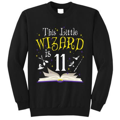 11th Bday Magic Wizard 11 Year Old Birthday Matching Family Tall Sweatshirt