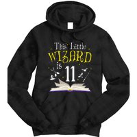 11th Bday Magic Wizard 11 Year Old Birthday Matching Family Tie Dye Hoodie