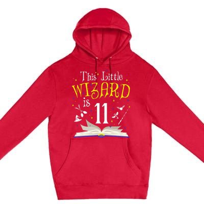 11th Bday Magic Wizard 11 Year Old Birthday Matching Family Premium Pullover Hoodie