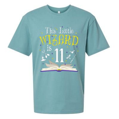 11th Bday Magic Wizard 11 Year Old Birthday Matching Family Sueded Cloud Jersey T-Shirt