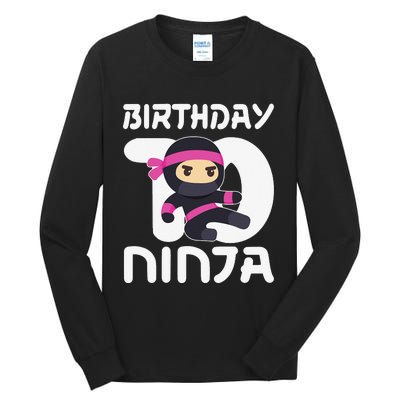 10th Birthday Ninja Ten 10 Year Old Tall Long Sleeve T-Shirt