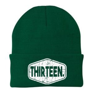 13th Birthday Of Boy Or Girl 13 Years Old Thirteen Knit Cap Winter Beanie