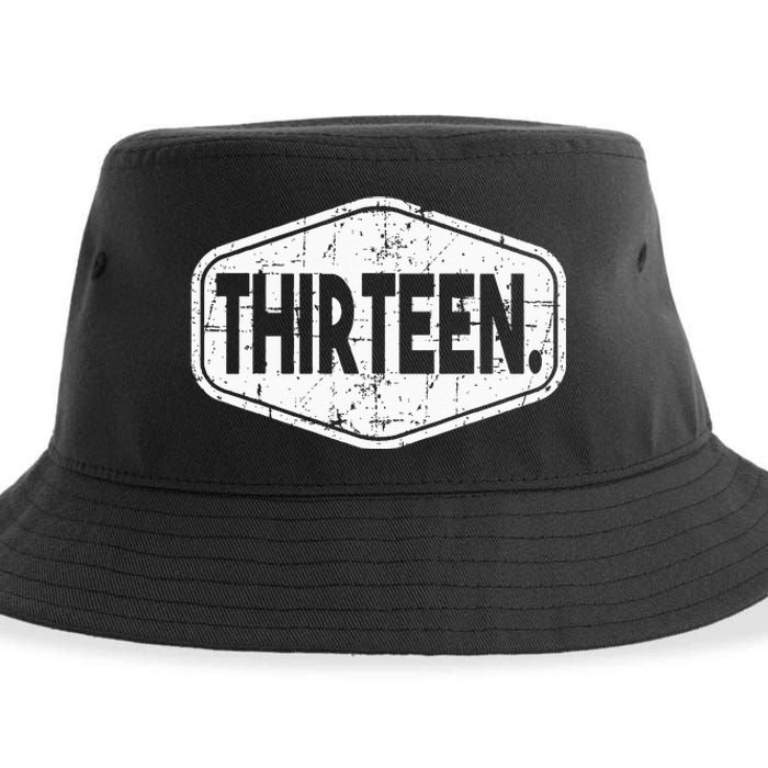 13th Birthday Of Boy Or Girl 13 Years Old Thirteen Sustainable Bucket Hat