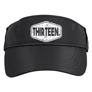 13th Birthday Of Boy Or Girl 13 Years Old Thirteen Adult Drive Performance Visor