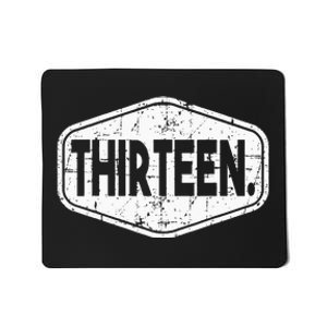 13th Birthday Of Boy Or Girl 13 Years Old Thirteen Mousepad