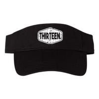 13th Birthday Of Boy Or Girl 13 Years Old Thirteen Valucap Bio-Washed Visor