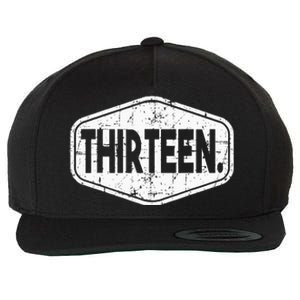 13th Birthday Of Boy Or Girl 13 Years Old Thirteen Wool Snapback Cap