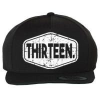 13th Birthday Of Boy Or Girl 13 Years Old Thirteen Wool Snapback Cap