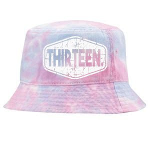 13th Birthday Of Boy Or Girl 13 Years Old Thirteen Tie-Dyed Bucket Hat