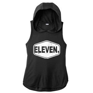 11th Birthday Of Boy Or Girl 11 Years Old Eleven Ladies PosiCharge Tri-Blend Wicking Draft Hoodie Tank