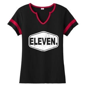 11th Birthday Of Boy Or Girl 11 Years Old Eleven Ladies Halftime Notch Neck Tee