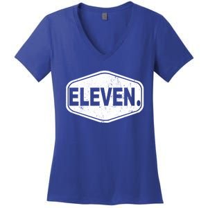 11th Birthday Of Boy Or Girl 11 Years Old Eleven Women's V-Neck T-Shirt