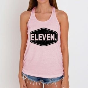 11th Birthday Of Boy Or Girl 11 Years Old Eleven Women's Knotted Racerback Tank