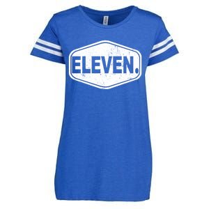 11th Birthday Of Boy Or Girl 11 Years Old Eleven Enza Ladies Jersey Football T-Shirt