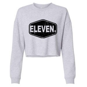 11th Birthday Of Boy Or Girl 11 Years Old Eleven Cropped Pullover Crew