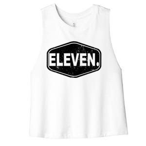 11th Birthday Of Boy Or Girl 11 Years Old Eleven Women's Racerback Cropped Tank