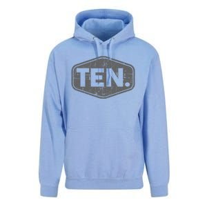 10th Birthday Of Boy Or Girl 10 Years Old Ten Unisex Surf Hoodie