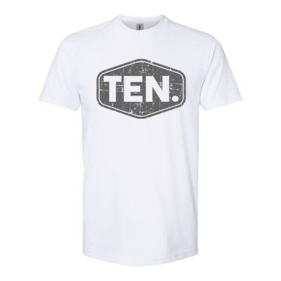 10th Birthday Of Boy Or Girl 10 Years Old Ten Softstyle® CVC T-Shirt