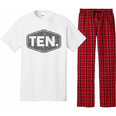 10th Birthday Of Boy Or Girl 10 Years Old Ten Pajama Set