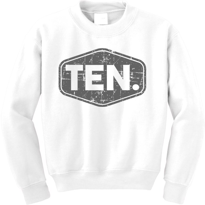 10th Birthday Of Boy Or Girl 10 Years Old Ten Kids Sweatshirt