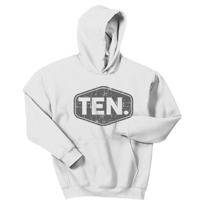 10th Birthday Of Boy Or Girl 10 Years Old Ten Kids Hoodie