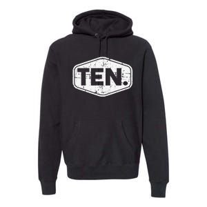 10th Birthday of 10 years old ten Premium Hoodie