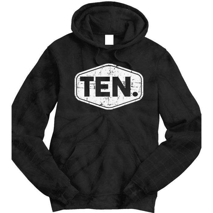 10th Birthday of 10 years old ten Tie Dye Hoodie