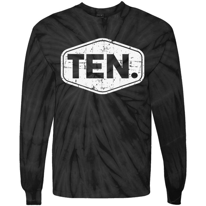 10th Birthday of 10 years old ten Tie-Dye Long Sleeve Shirt