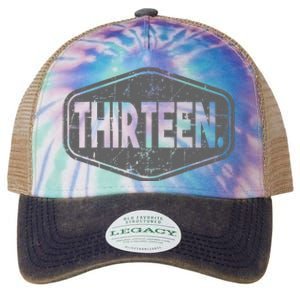 13th Birthday Of Boy Or Girl 13 Years Old Thirteen Legacy Tie Dye Trucker Hat