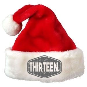 13th Birthday Of Boy Or Girl 13 Years Old Thirteen Premium Christmas Santa Hat