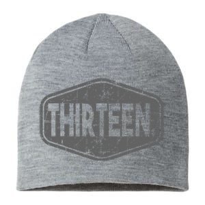 13th Birthday Of Boy Or Girl 13 Years Old Thirteen Sustainable Beanie