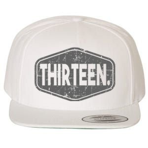 13th Birthday Of Boy Or Girl 13 Years Old Thirteen Wool Snapback Cap