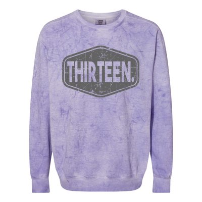 13th Birthday Of Boy Or Girl 13 Years Old Colorblast Crewneck Sweatshirt